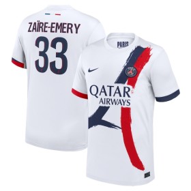 Koszulka Paris Saint-Germain Zaire Emery 33 Wyjazdowe 2024-25 Koszulki Piłkarskie Krótki Rękaw